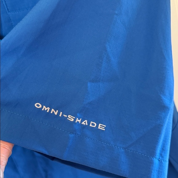 Columbia Men's Casual Blue Button Down Shirt PFG Omni-Shade - Picture 4 of 7